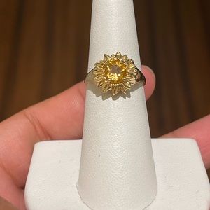 14k gold 1 carat citrine ring size 6